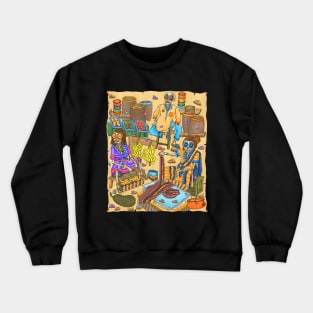 Cute Skeletons - Día De Los Muertos - Goa Friday Market Crewneck Sweatshirt